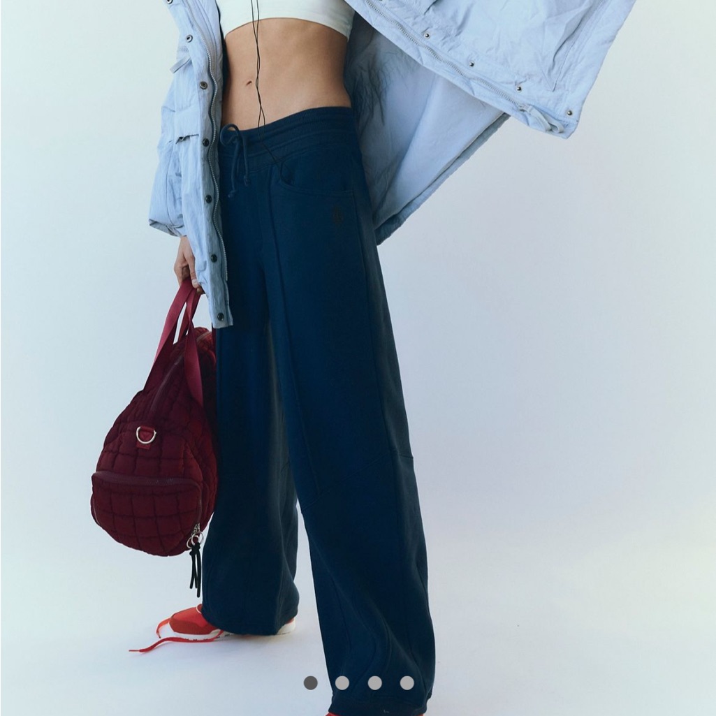 A Cut Above Free People Wide-Leg Sweatpants 100% Cotton Small